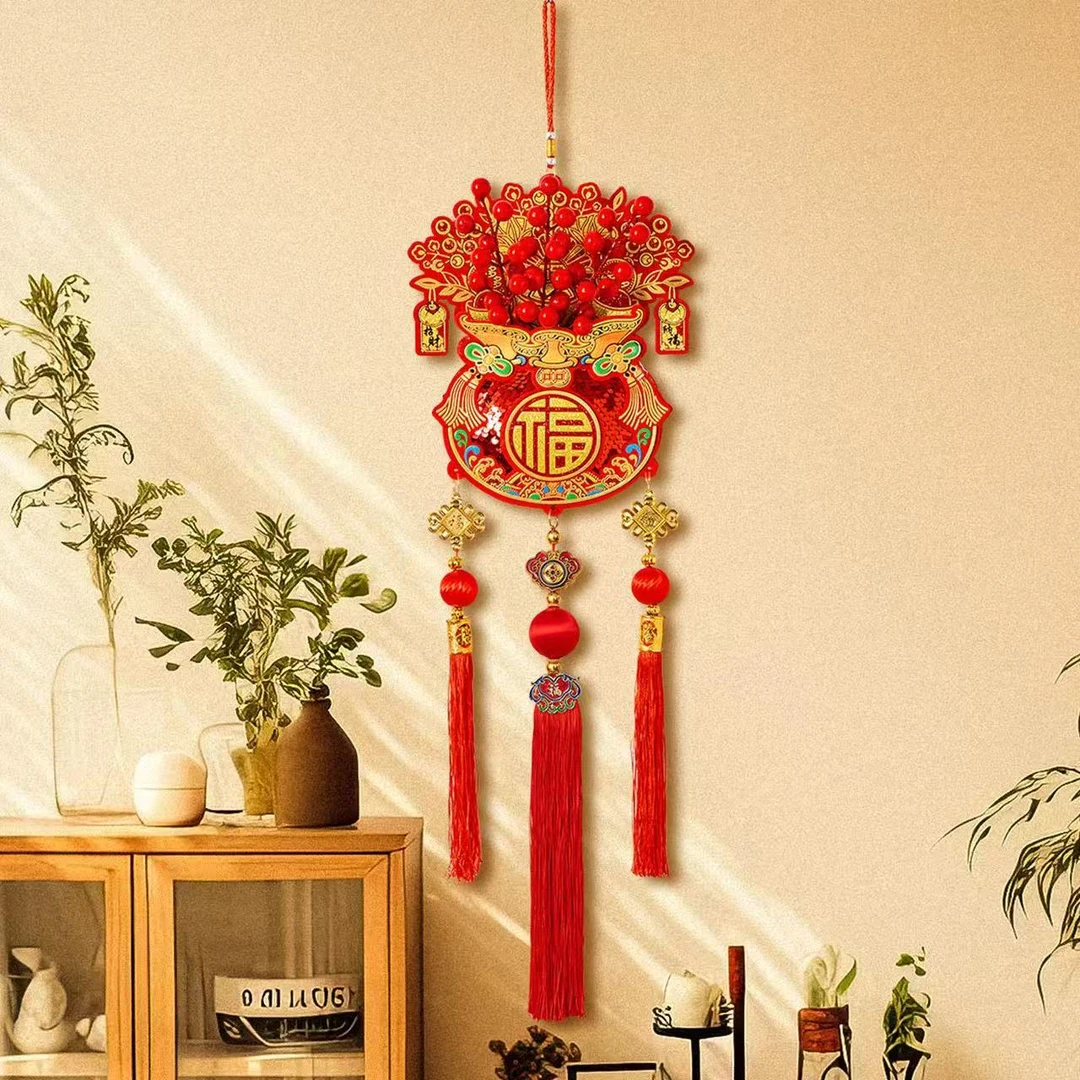 红果福袋装饰挂件喜庆福字挂串乔迁中国结灯笼新年布置新年喜庆