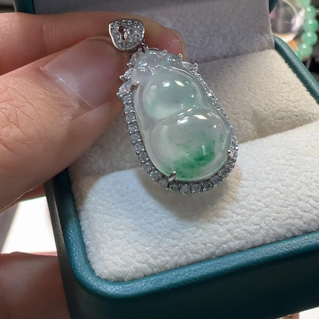 石英质玉银S925镶嵌颈饰