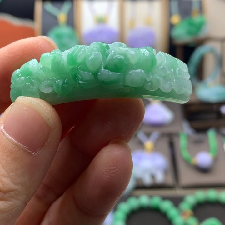 翡翠未镶嵌手链翡翠手牌