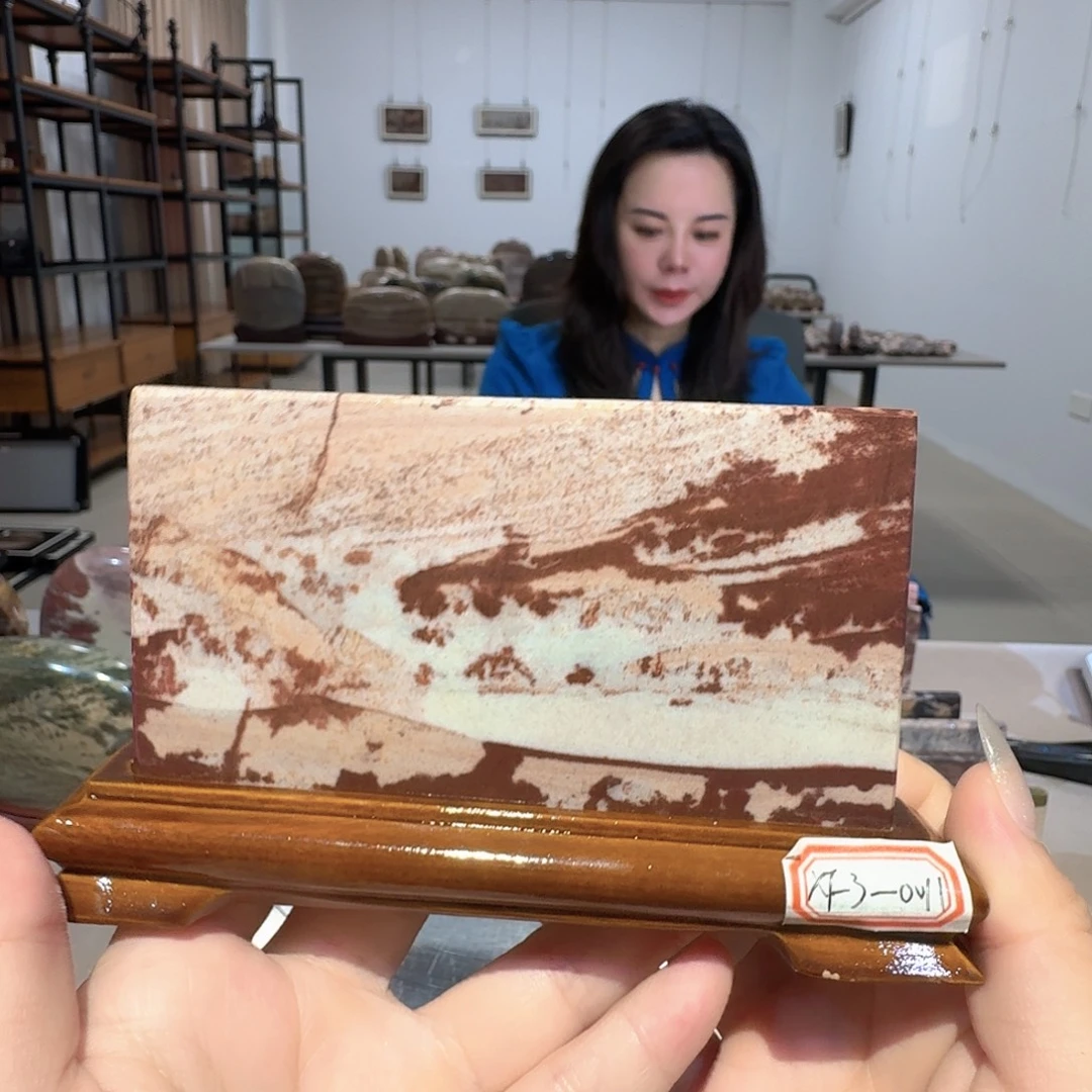 长江画面石方形摆件