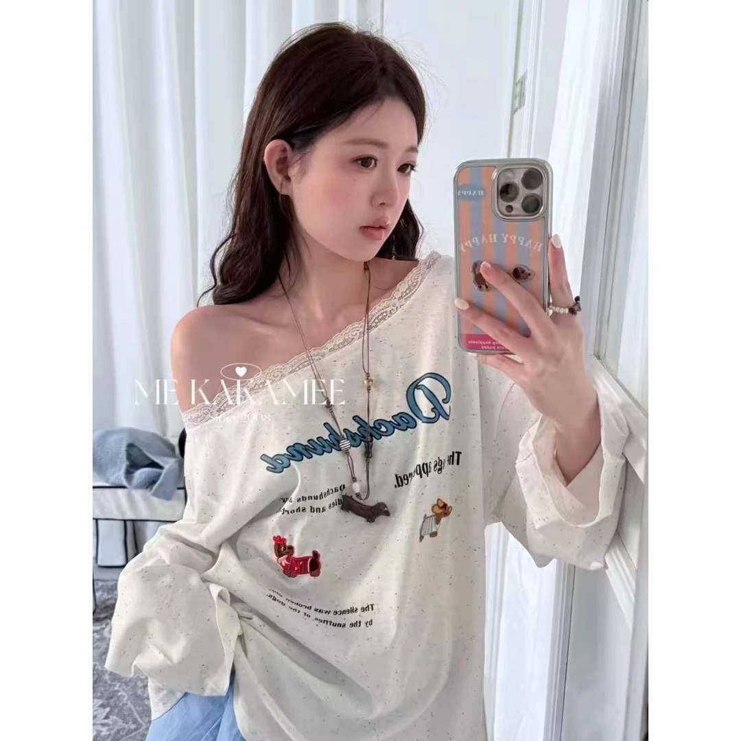 蕾丝拼接 一字领 重工刺绣防晒