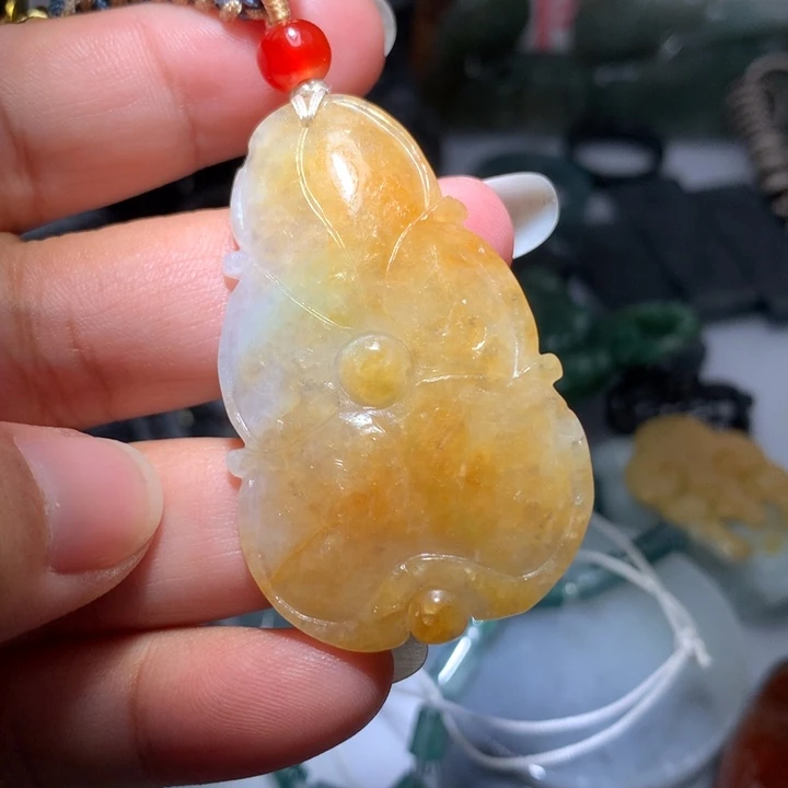 翡翠颈饰未镶嵌保真天然A货翡翠