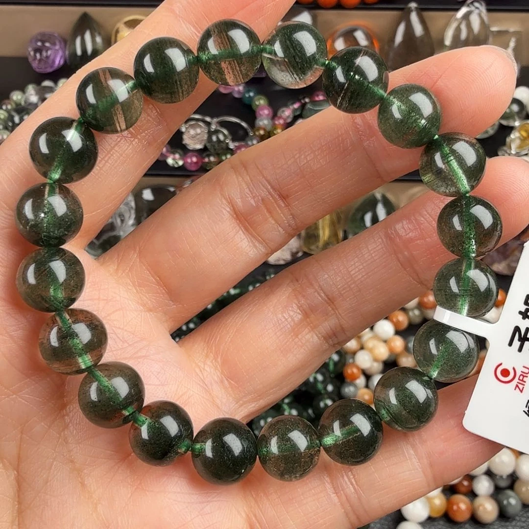 水晶手链未镶嵌天然绿幽灵步步高升千层