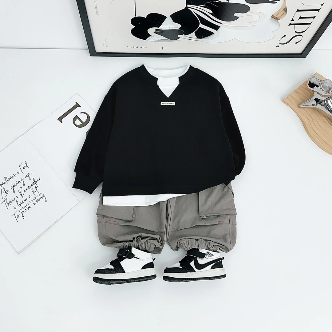 儿童卫衣长袖2025秋新款秋装男童秋冬上衣 BQ25899Y 悠悠童话童装