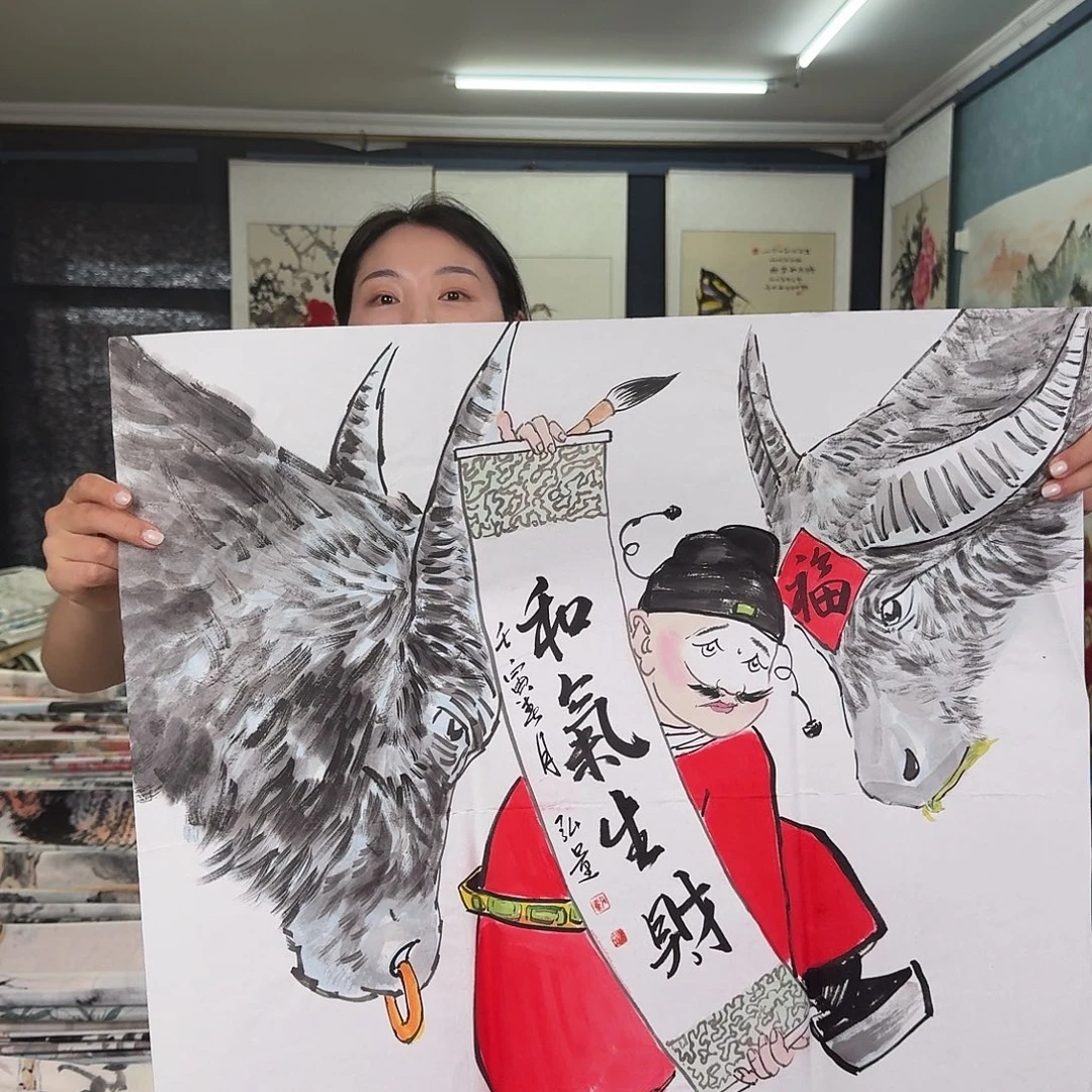 纯手绘国画作品作品
