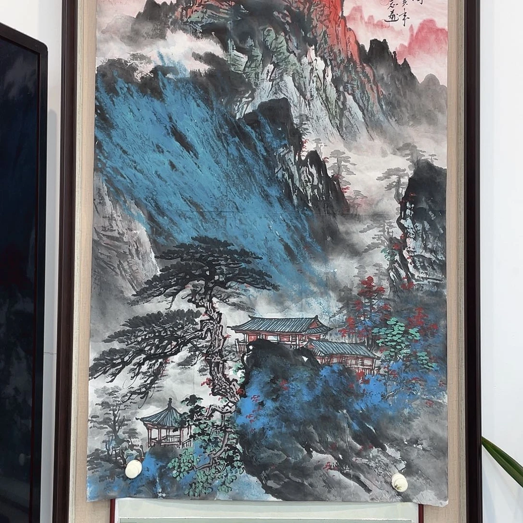 国画老师手绘国画作品