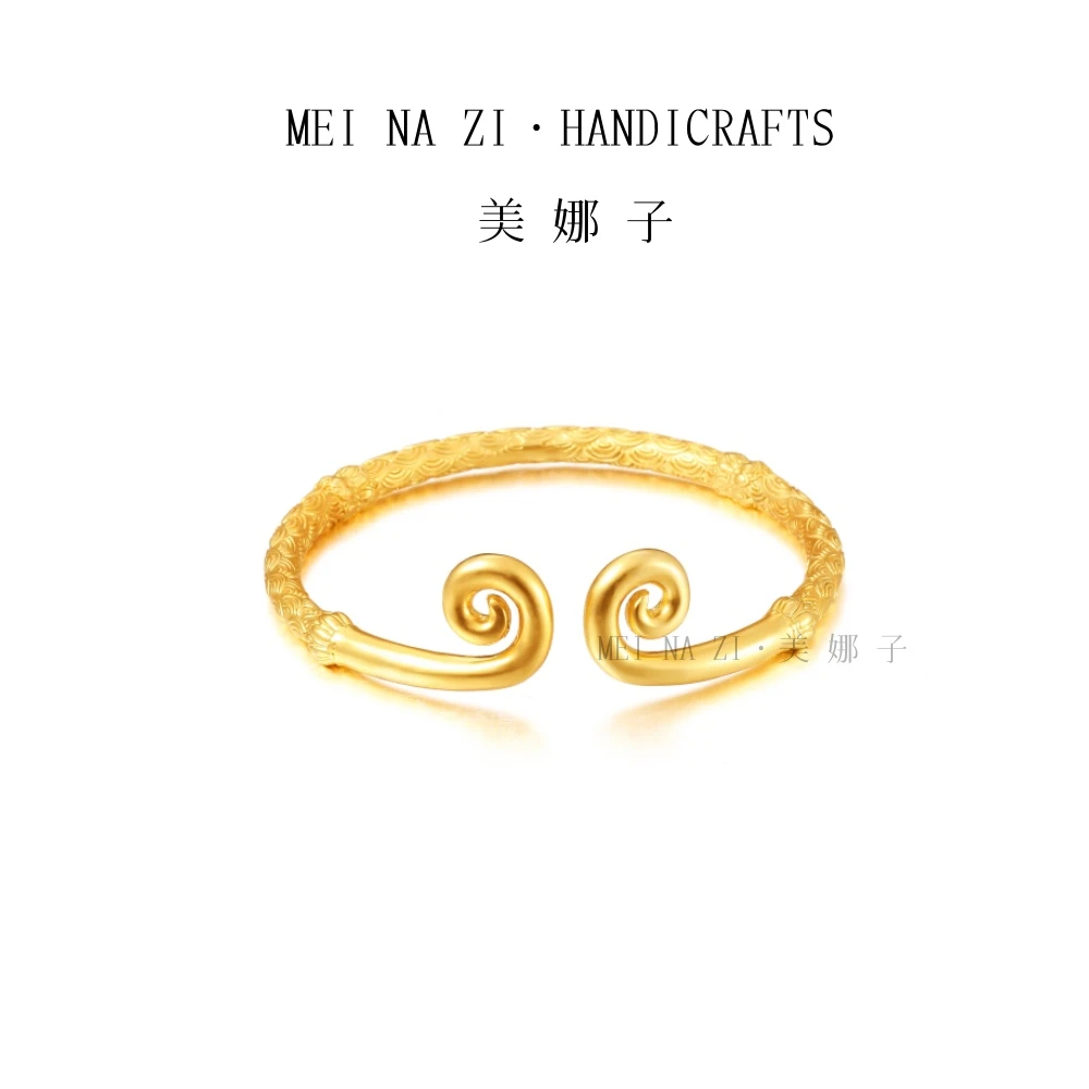 YUXI/予禧 |新中式镀金精工金箍咒手镯·.新款