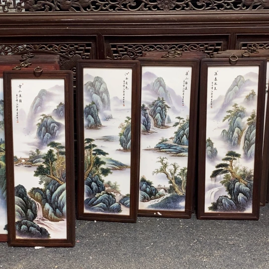 瓷片55*21*4 景德镇瓷板画柴窑烧制