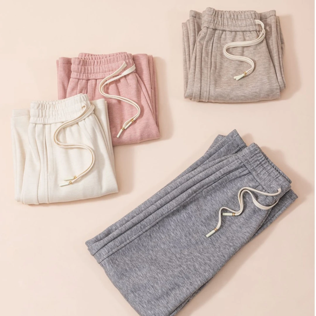 纯色阔腿裤女春秋新款显瘦垂感休闲宽松卫裤