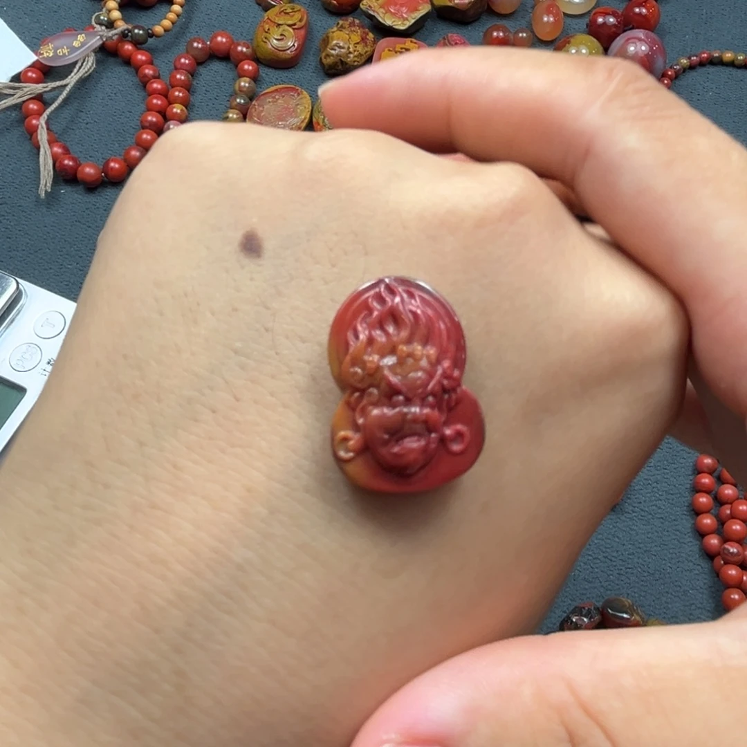 南红玛瑙未镶嵌吊坠(不含链)