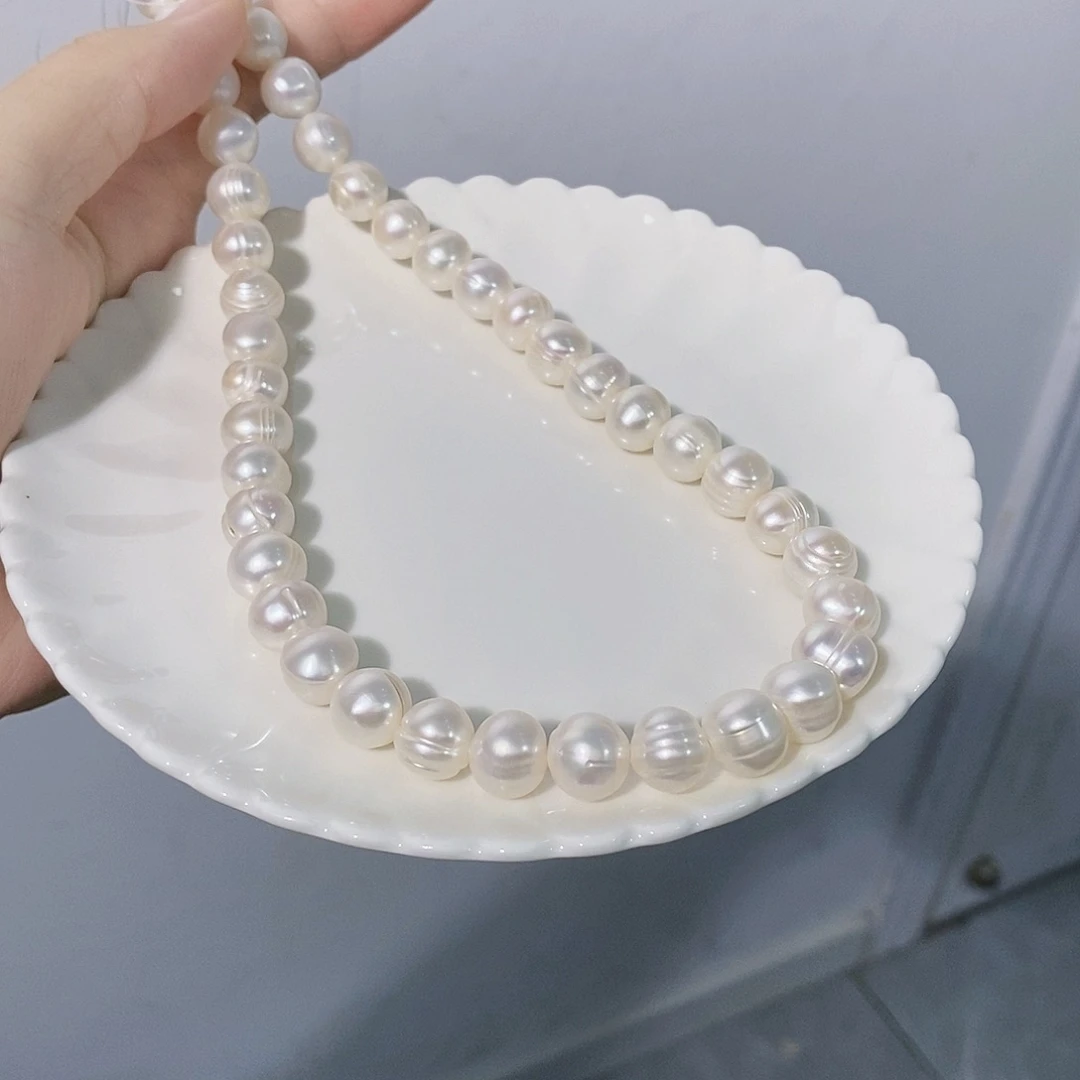 未镶嵌淡水珍珠稀有极光无核老珍珠妈妈链10-11
