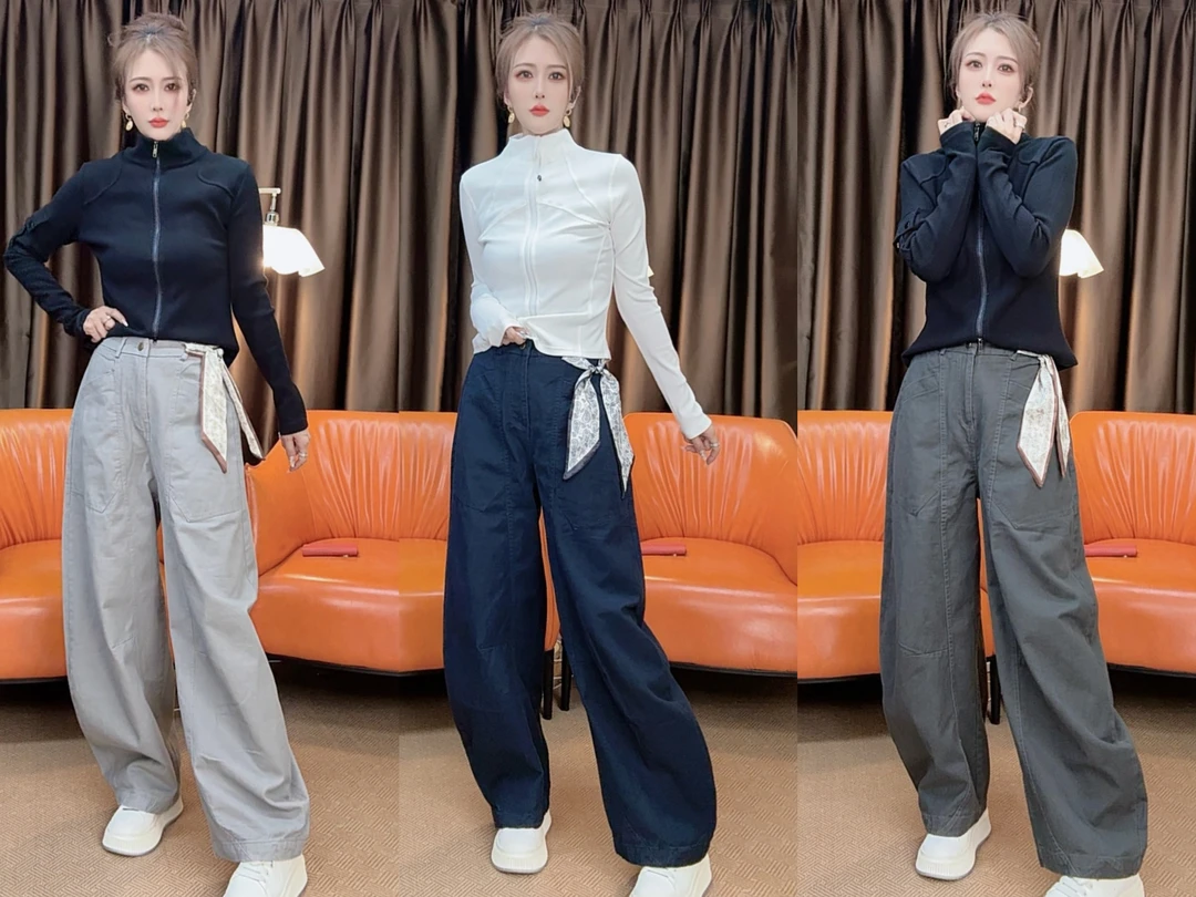 高腰显瘦百搭弯刀裤8831