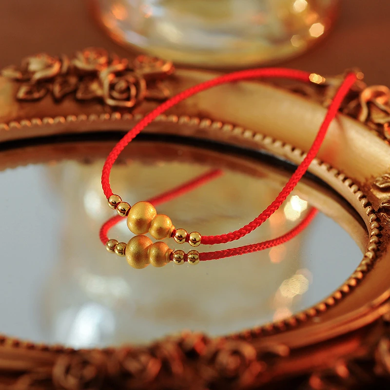 铜合金布艺手链 2025新年手绳新中式葫芦编织红绳本命年好运礼物