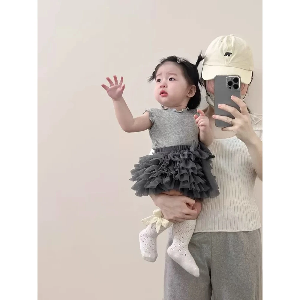 新款夏季TUTU裙真两件甜美风包屁两件套