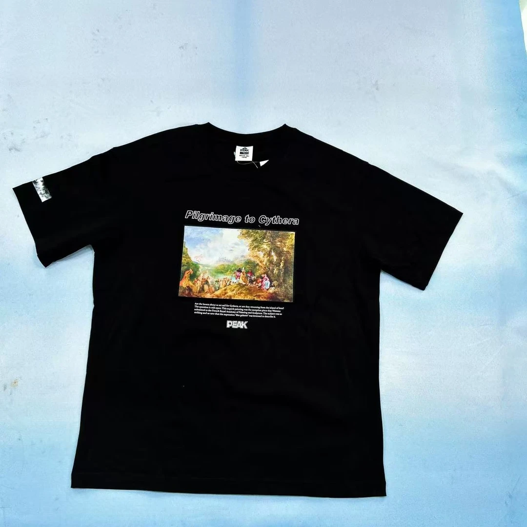 匹克F6222025夏季情侣款圆领短T恤休闲上衣