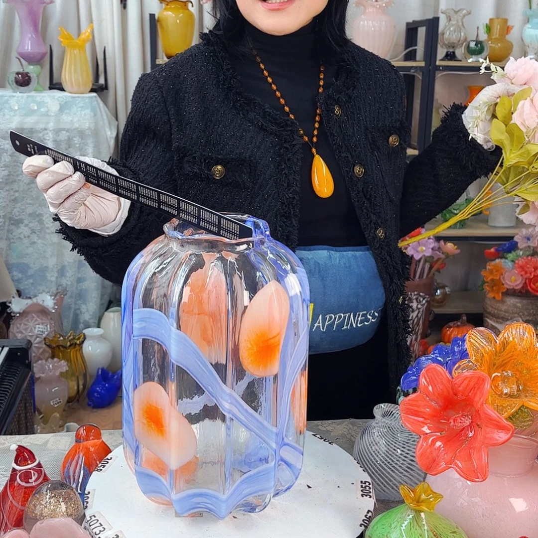 蓝橘瓶 福利家悦琉璃工艺品