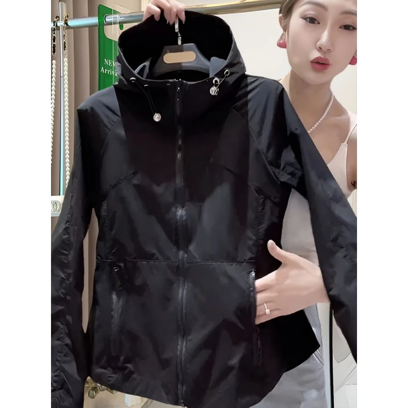 2-300斤防晒衫连帽透气外套女士夏季新款户外宽松百搭洋气防晒衣