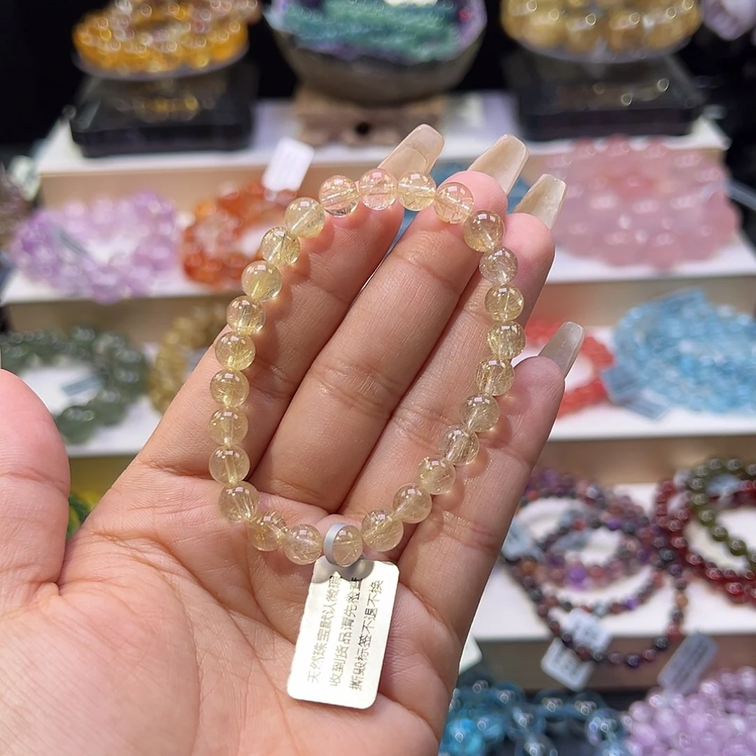 手串未镶嵌水晶金发晶7.3m m