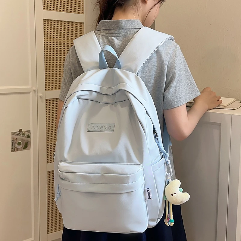 新款高颜值轻便百搭ins风大学生双肩包时尚简约韩版潮流旅行背包