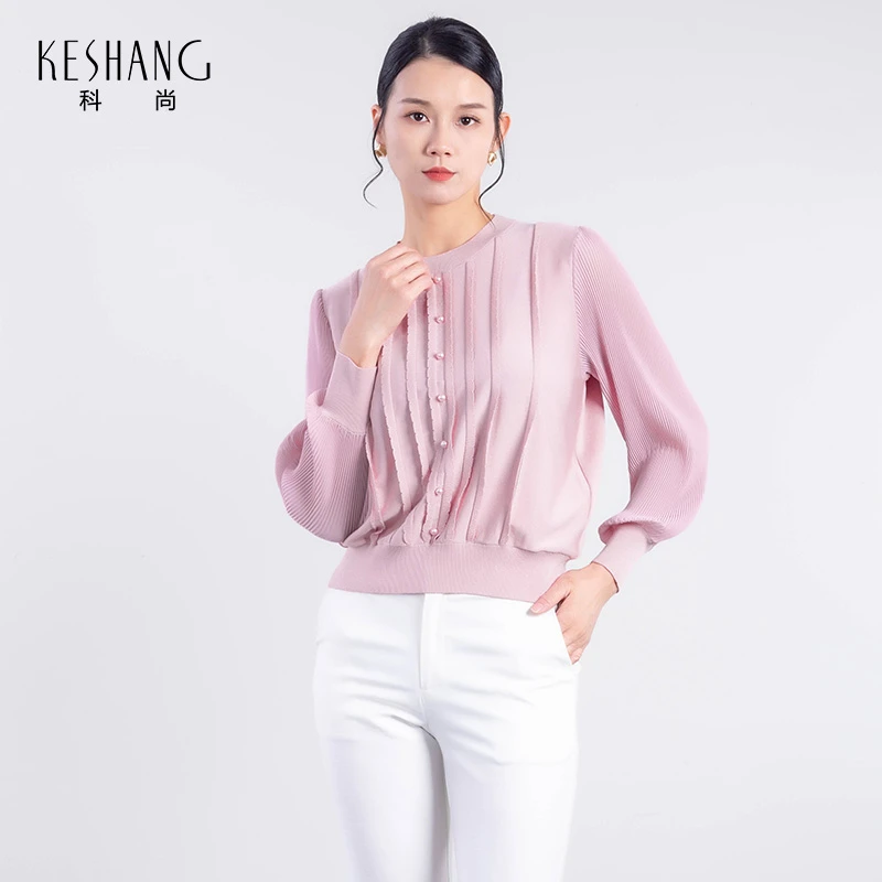 春秋气质休闲圆领针织衫【均码】4AW09002