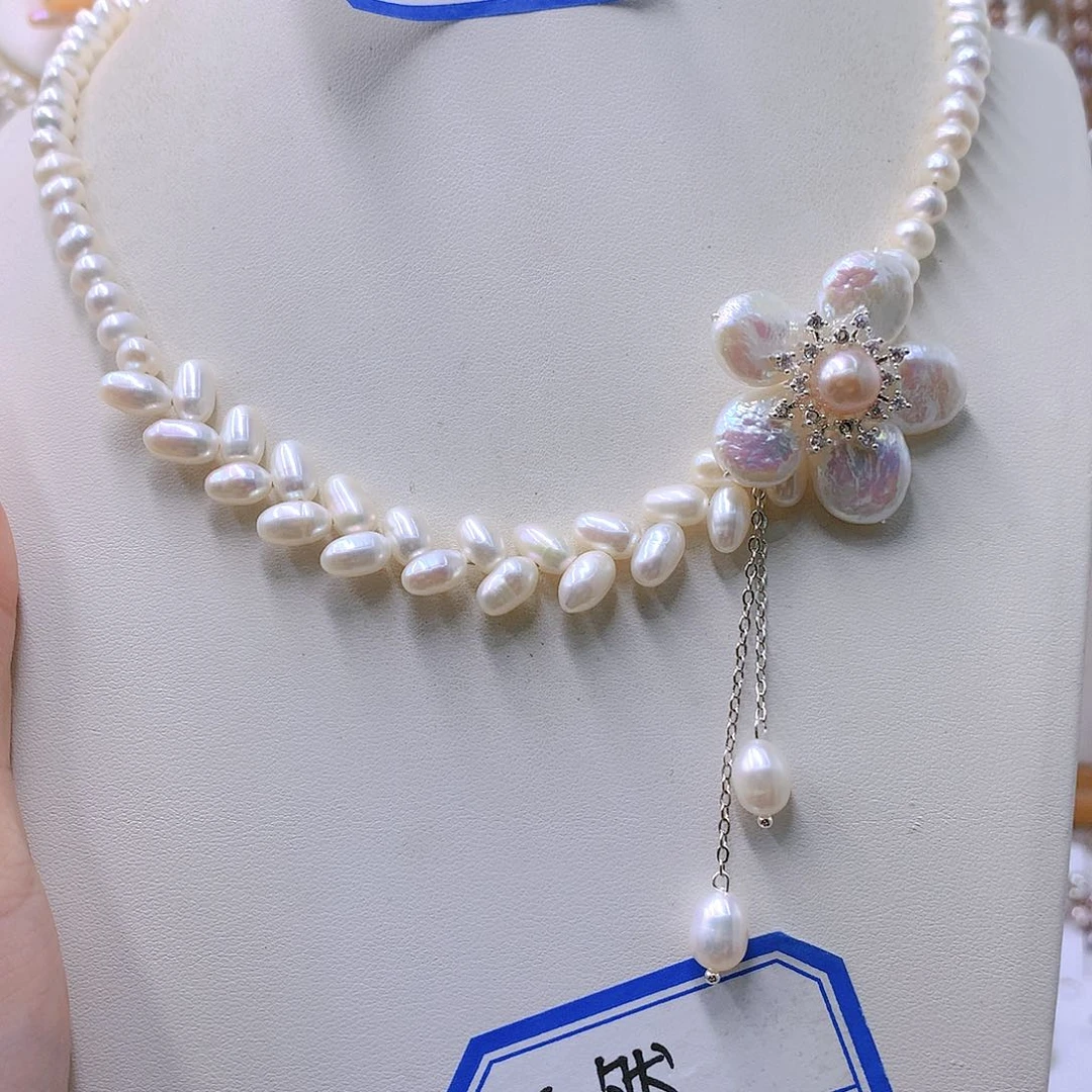 银S925镶嵌耳饰淡水珍珠