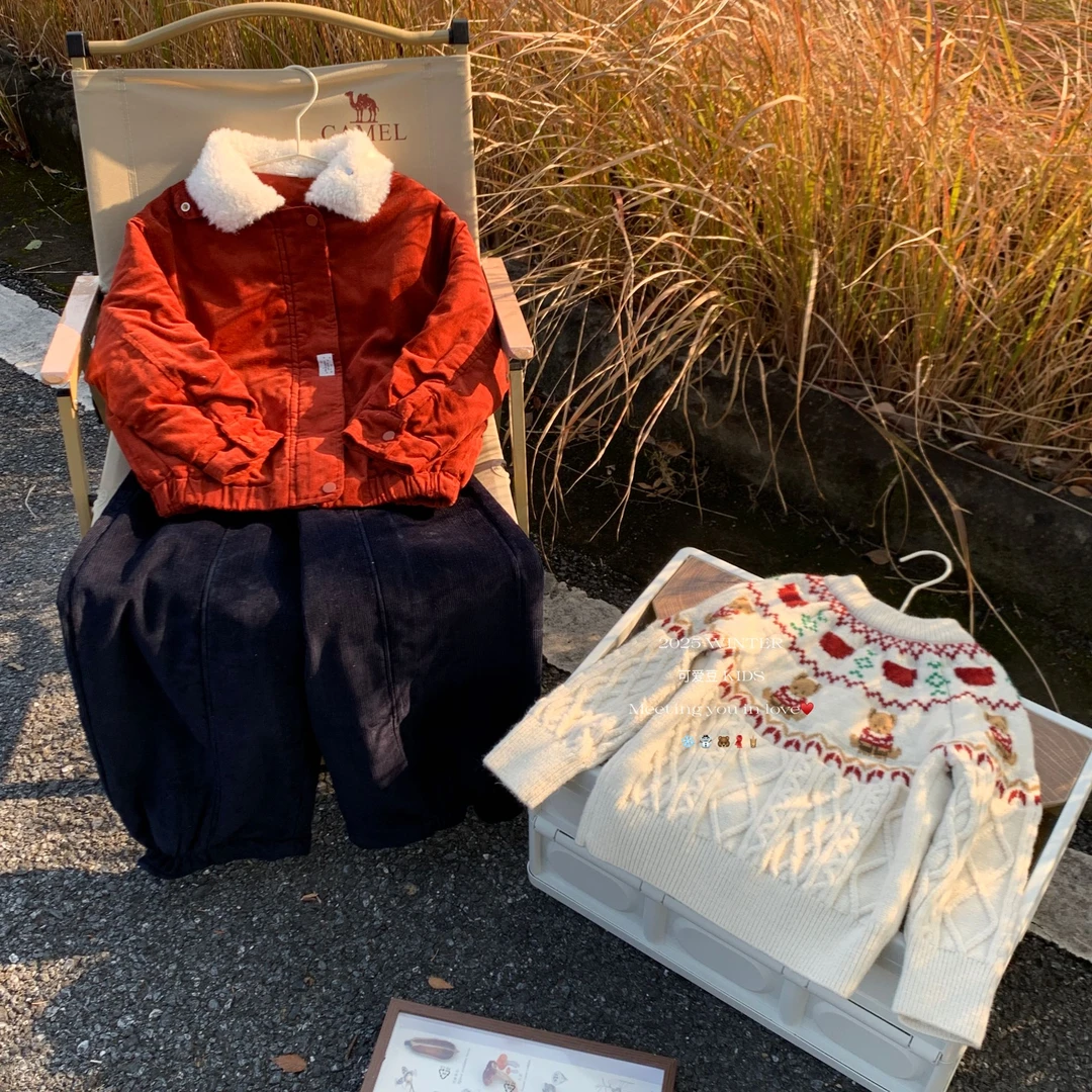 巨洋气的灯芯绒棉衣和加绒裤～V5504