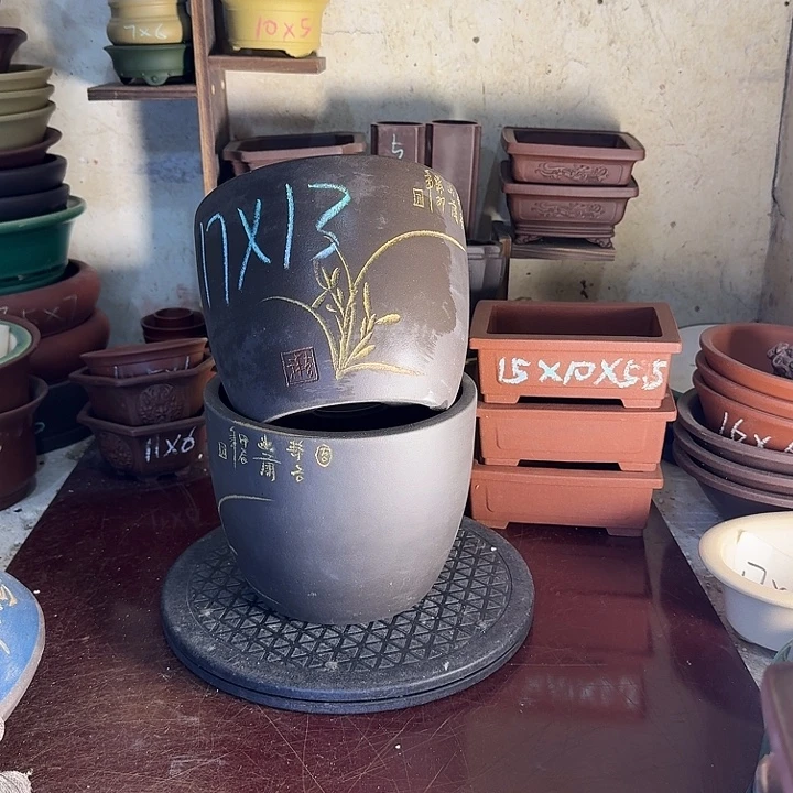 宜兴紫砂花盆手工制作