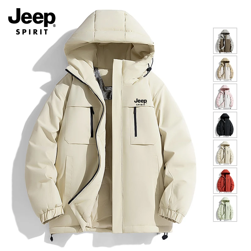 JEEP SPIRIT吉普新款男女防风保暖棉衣加厚石墨烯户外冲锋衣棉服