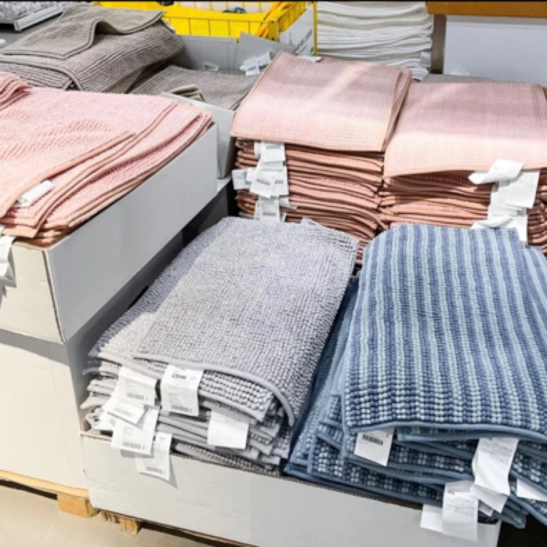 托夫玻 一家原单 50*80北欧简约风 雪尼尔浴室吸水垫 没标发