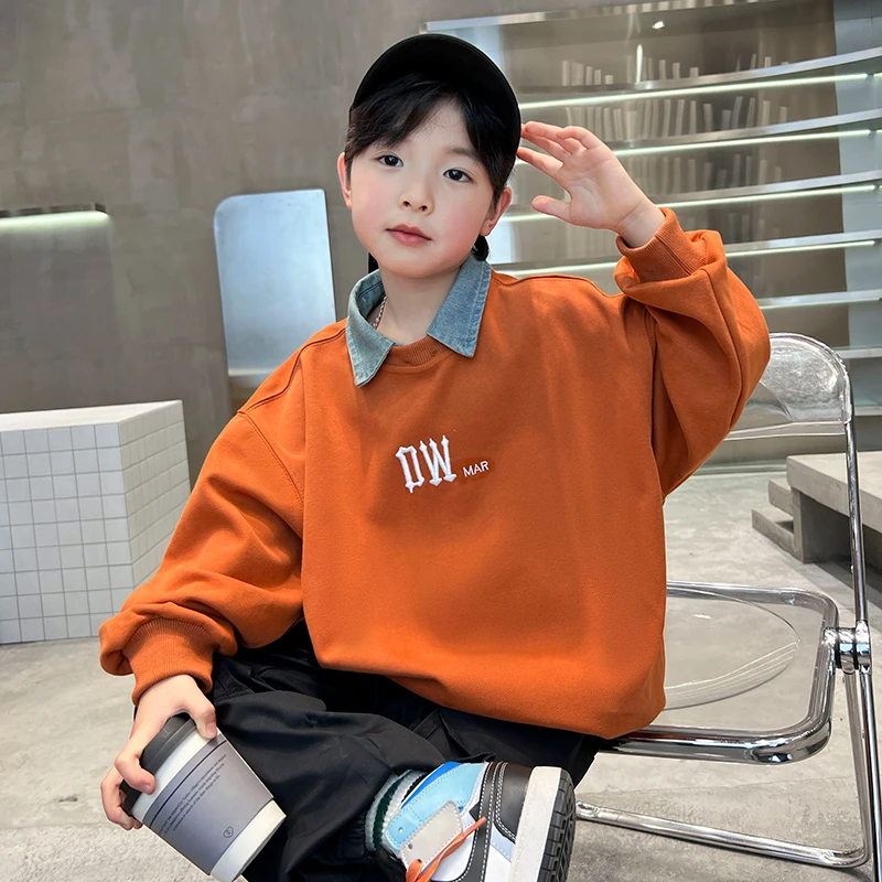 男童卫衣春秋款2025新款儿童春装上衣中大童秋款打底衫洋气潮帅气