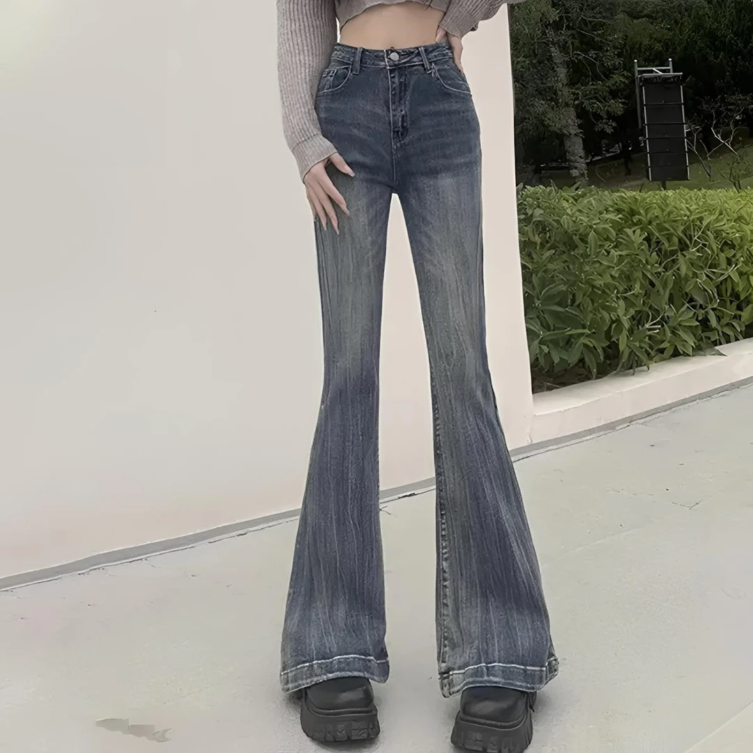 （全品有瑕非主图款）高腰显瘦弹力牛仔裤