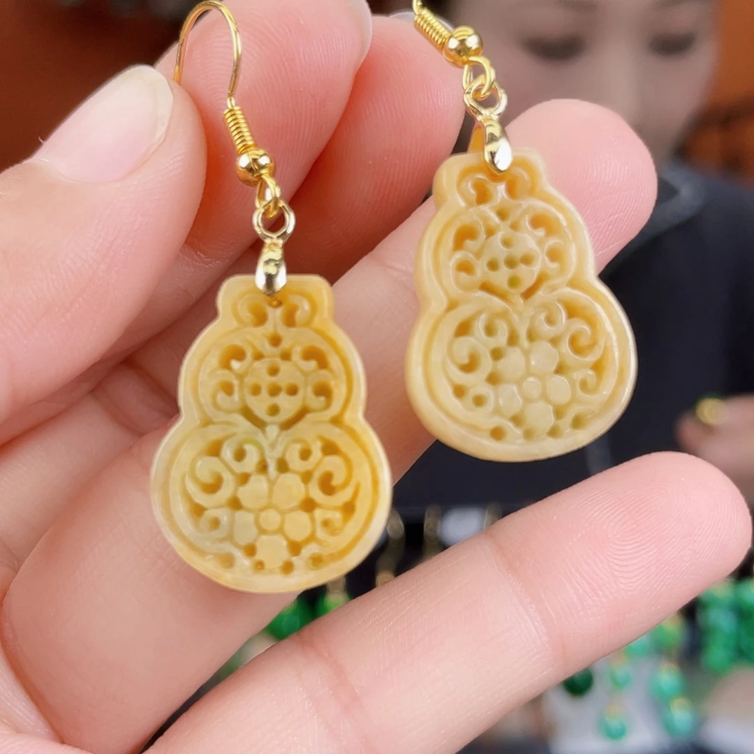 翡翠未镶嵌耳饰饰品