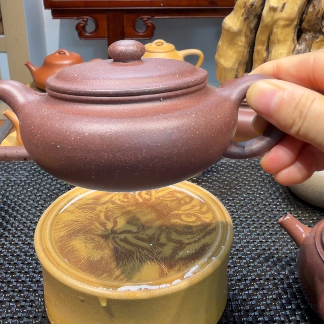 紫砂茶壶底槽清扁腹150cc特价
