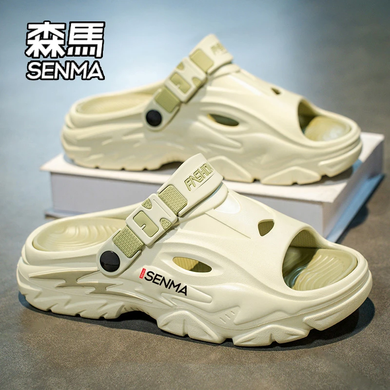 SENMA/森马沙滩鞋男款夏季外穿防滑防臭包头拖踩屎感户外海边凉鞋