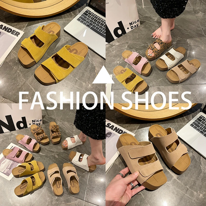 工厂新款厚底拖鞋女2025新款厚乳吐司一字拖休闲复古外穿凉拖凉鞋
