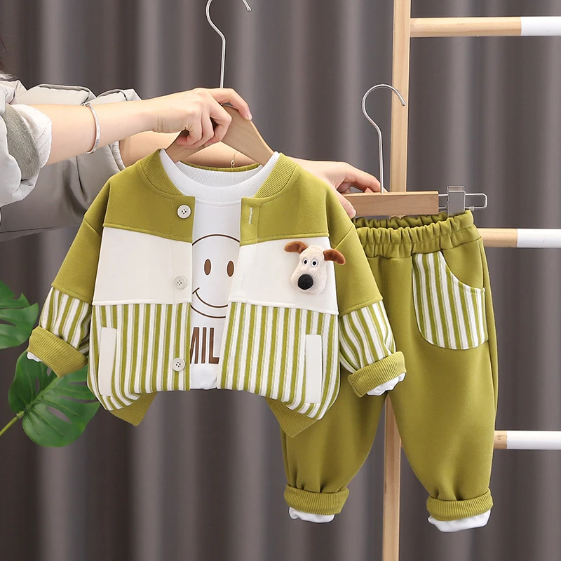 童装男童春秋装套装新款婴儿童春季男宝宝春装洋气休闲三件套潮衣