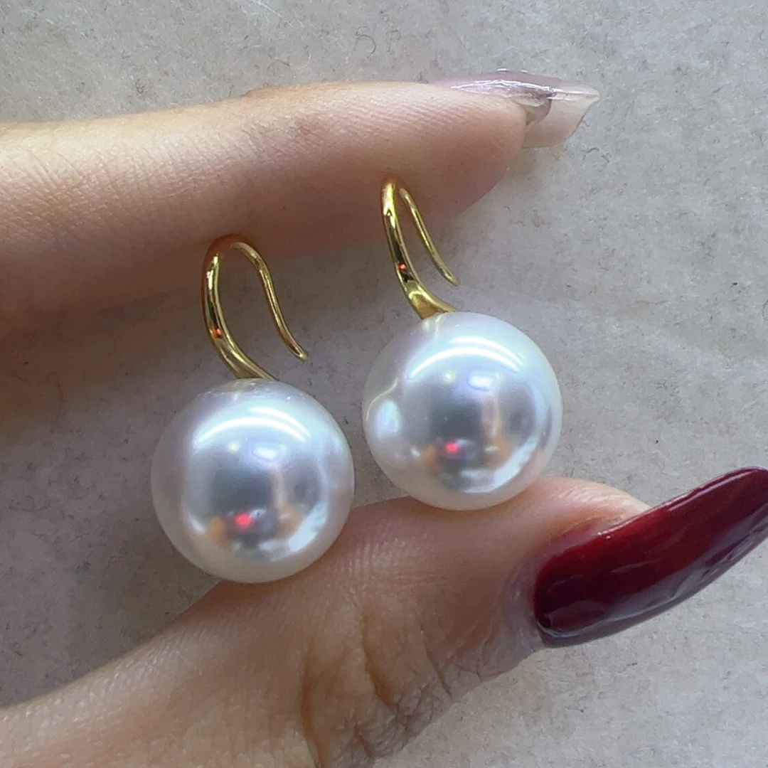淡水珍珠耳饰18K金镶嵌