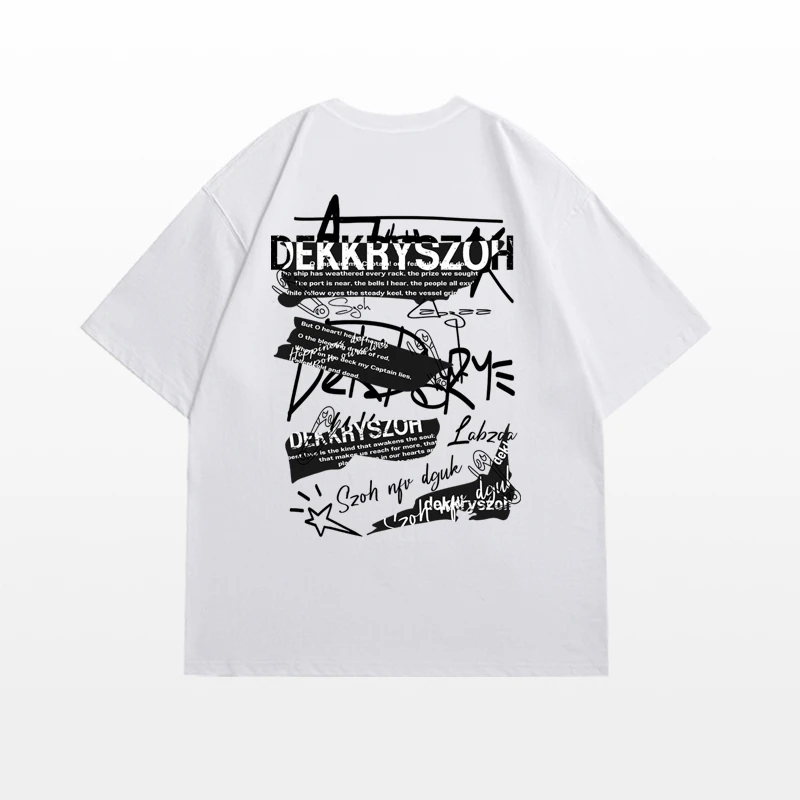 特大码300斤字母印花短袖t恤夏季痞帅美式潮牌设计感休闲纯棉上衣