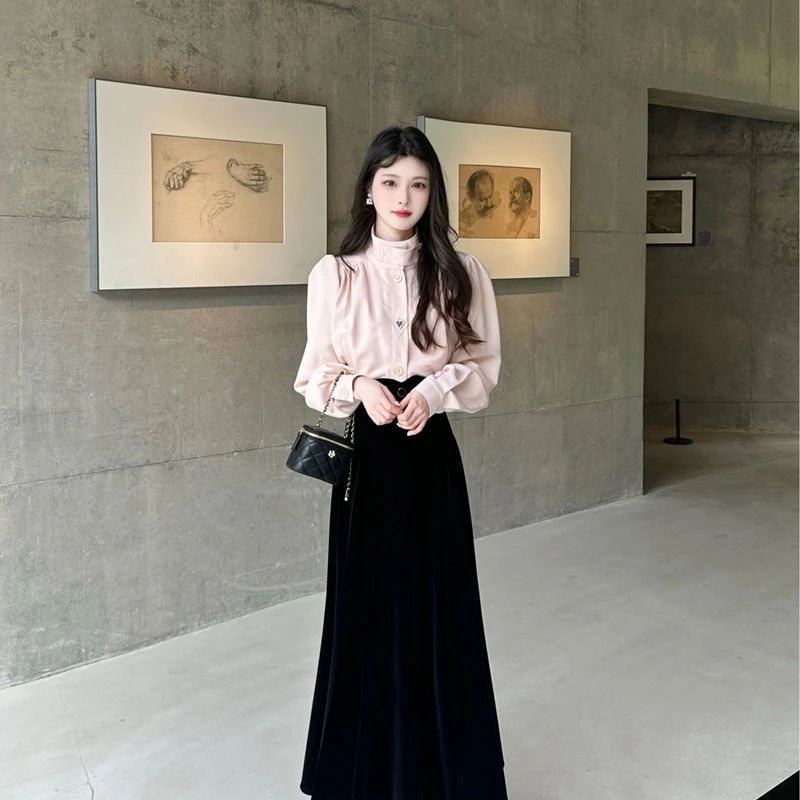 La Chapelle/拉夏贝尔25秋季新款气质时尚减龄复古上衣半裙10682