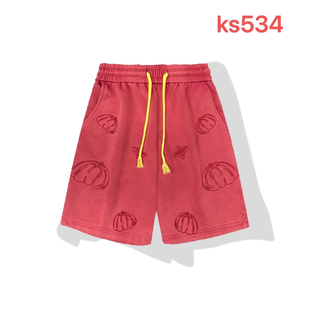KS534-2025夏季新款时尚百搭轻奢水洗重工刺绣南瓜短裤