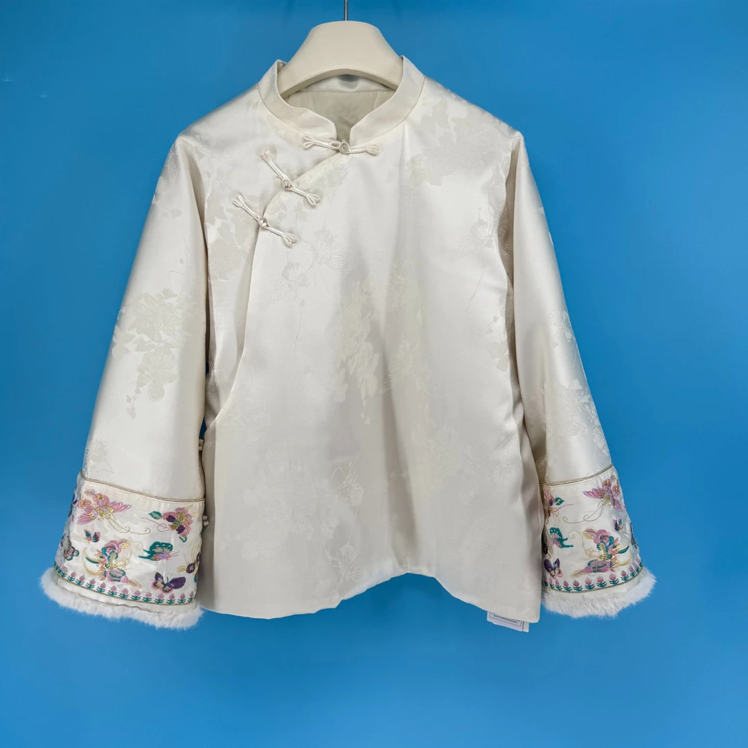 新中式设计感百搭加厚重工刺绣外套-520144