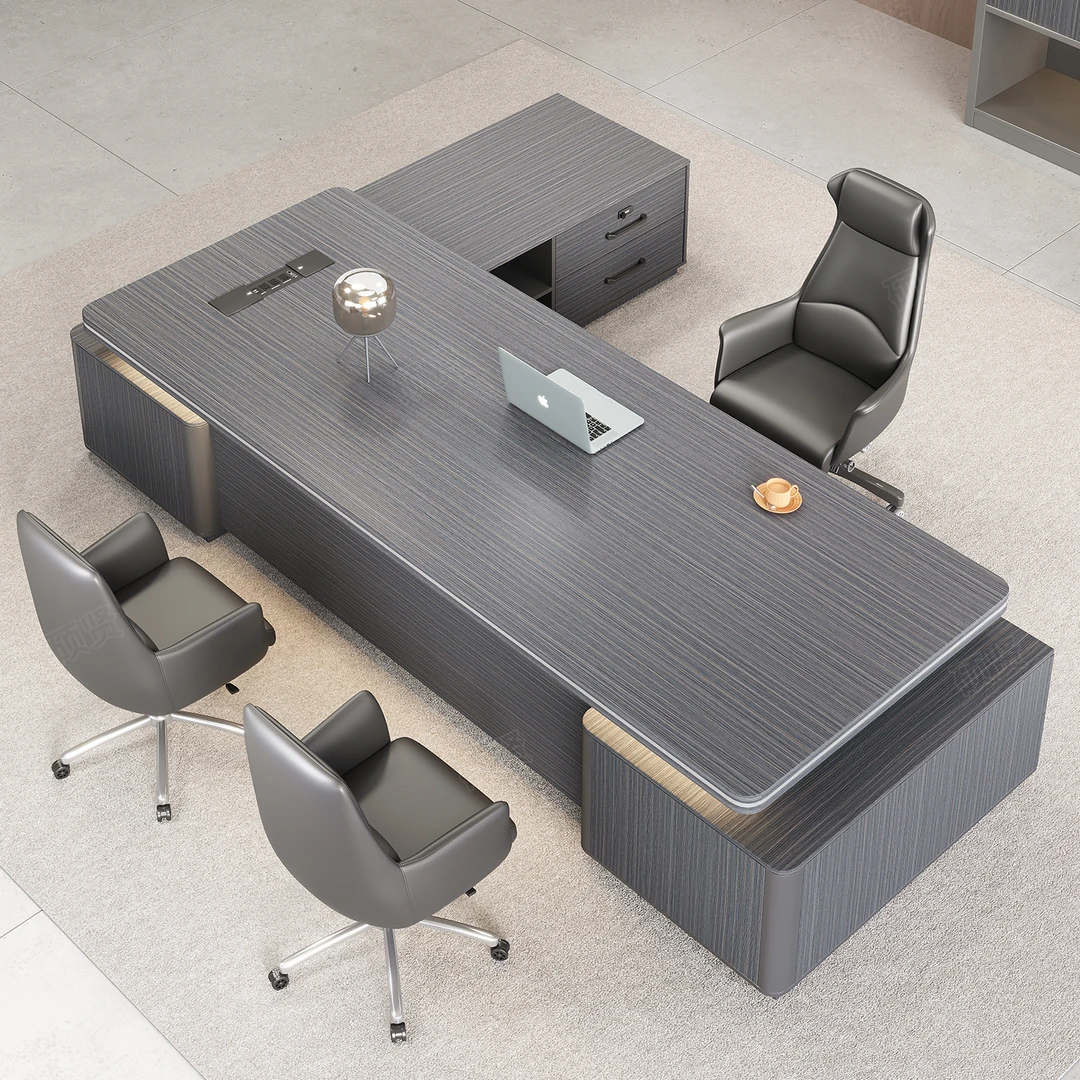 办公桌老板桌总裁桌公司办公桌椅全套办公家具厂家直销直播大班台