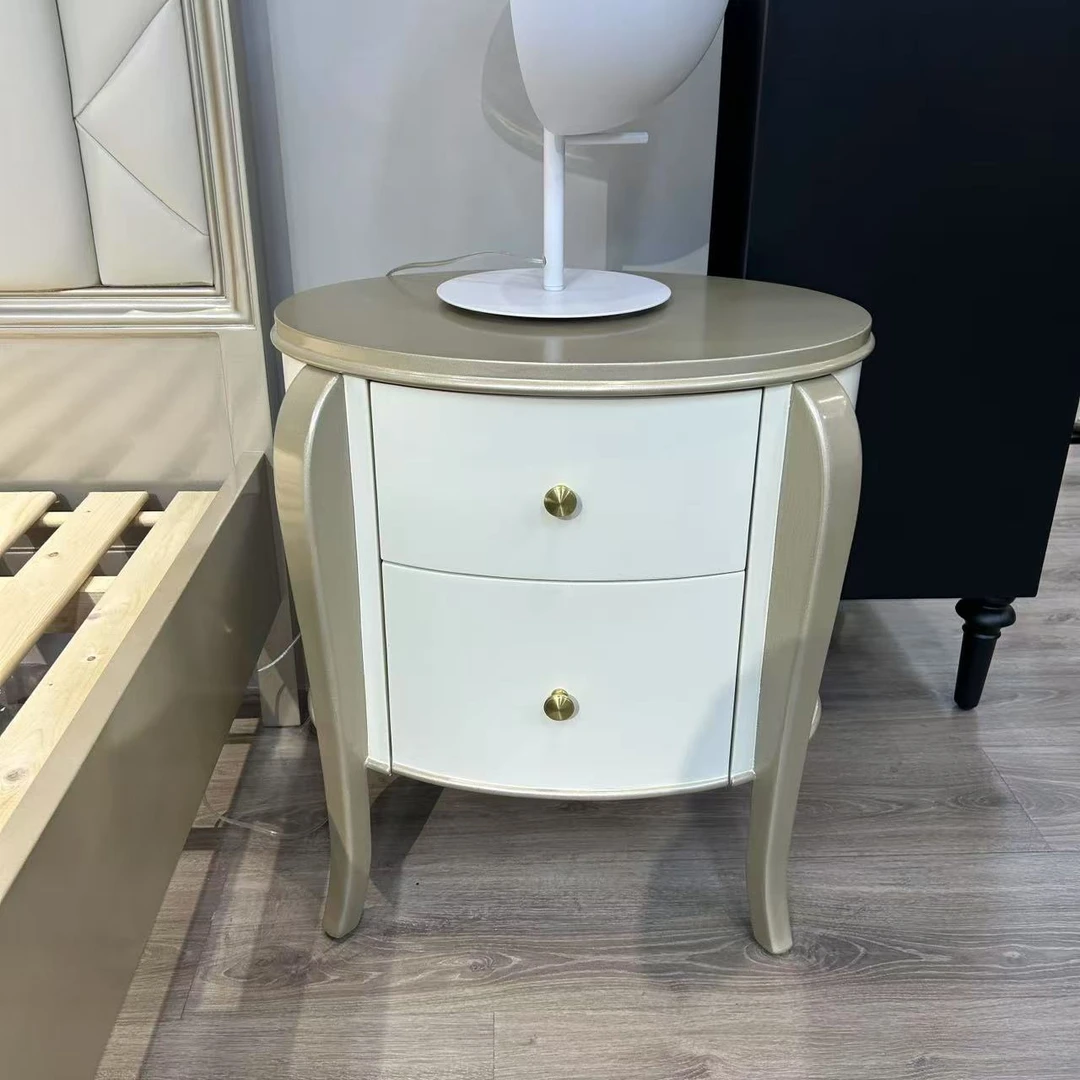 美式轻奢全实木床头柜