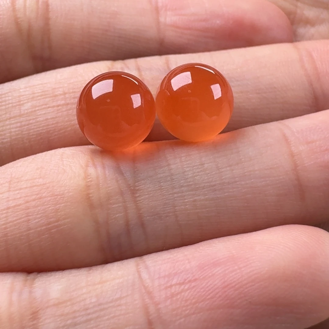 南红玛瑙未镶嵌对珠9