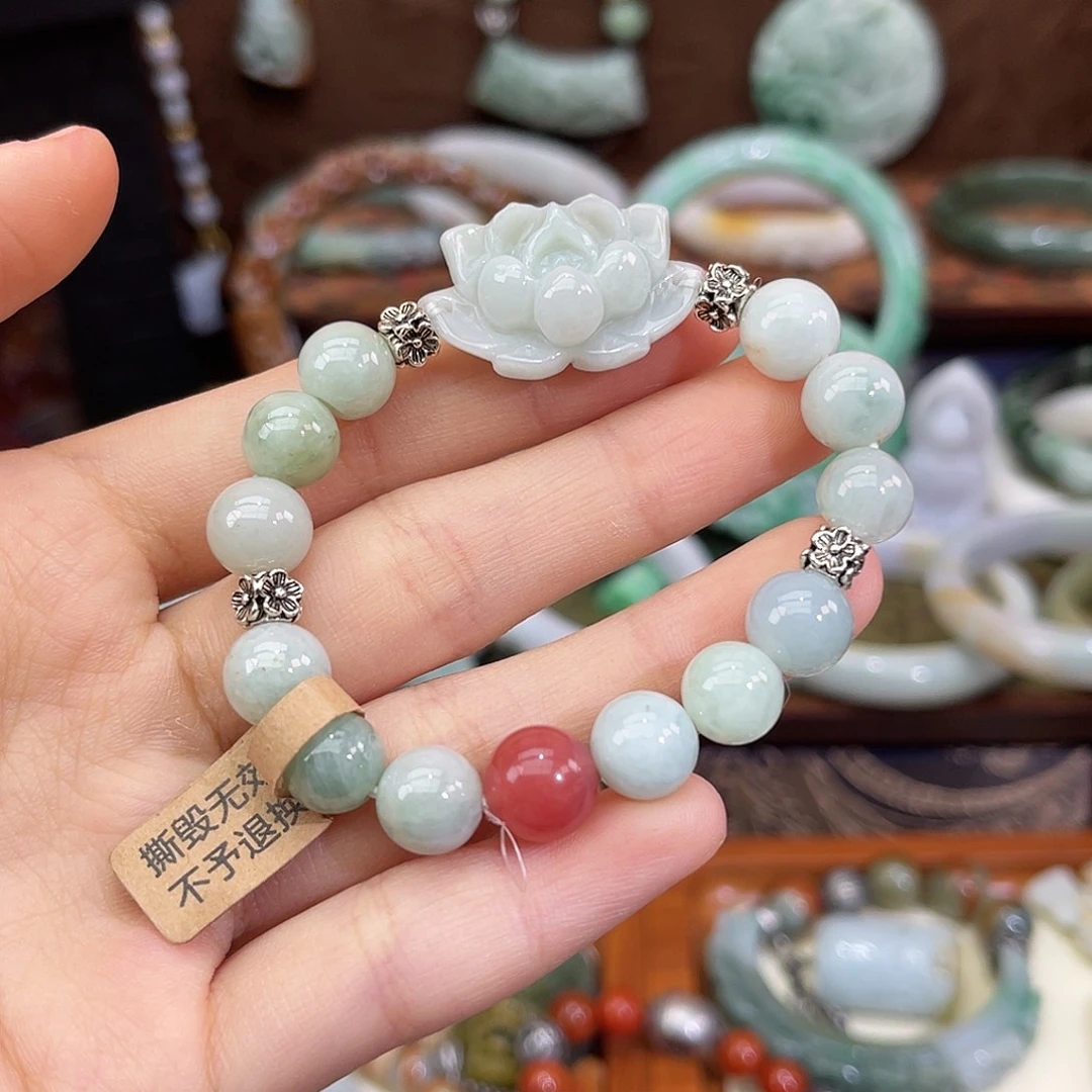 *****翡翠未镶嵌手链手链