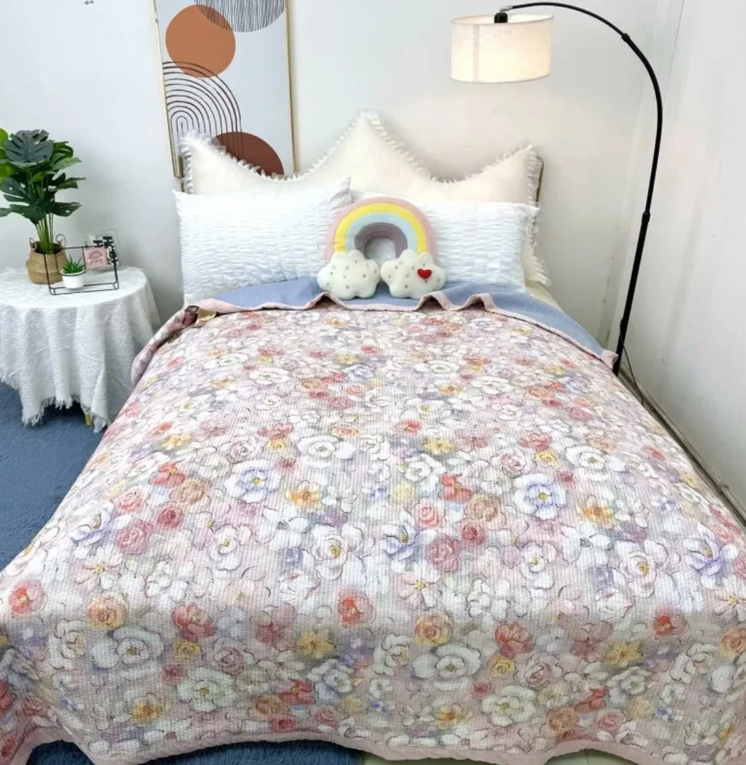 【棉花糖】200*230高端斜纹棉防跑床绗缝床盖