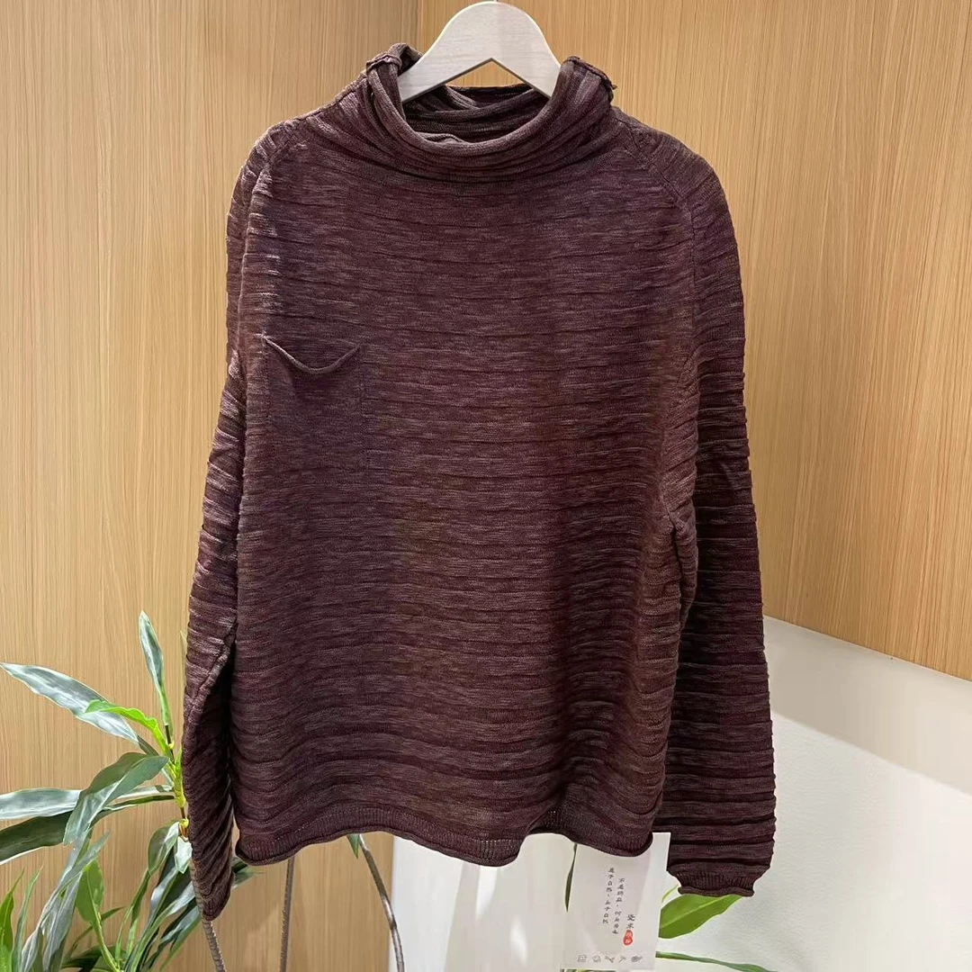 17110新款秋冬简约百搭设计款堆堆领洋气打底衫
