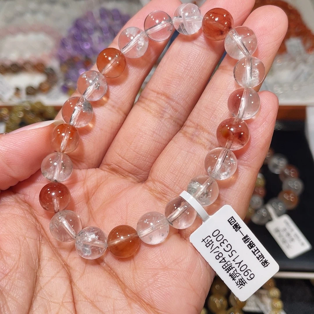 水晶未镶嵌手链彩兔毛幽灵9m