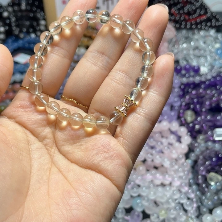水晶未镶嵌手链柠檬黄