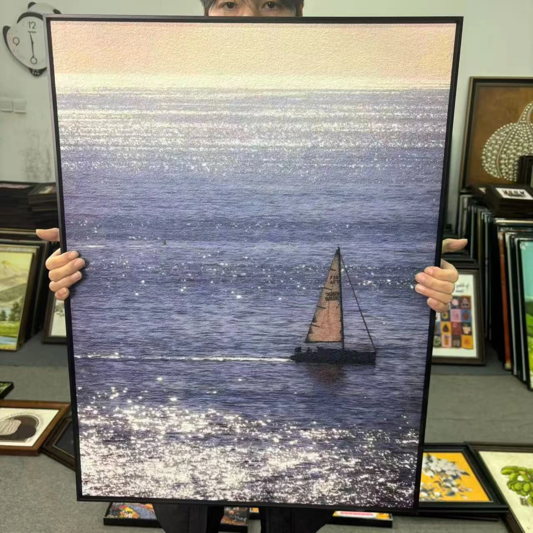 现代简约一帆风顺客厅沙发背景墙装饰画高级感玄关挂画6080